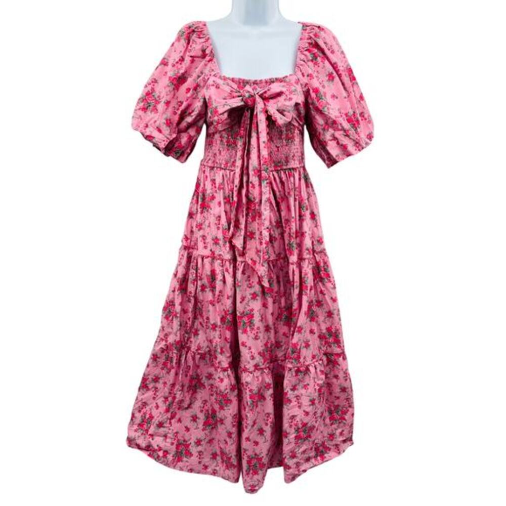 Peach Love California Pink Puff Sleeve Mini Dress - Picture 2 of 8